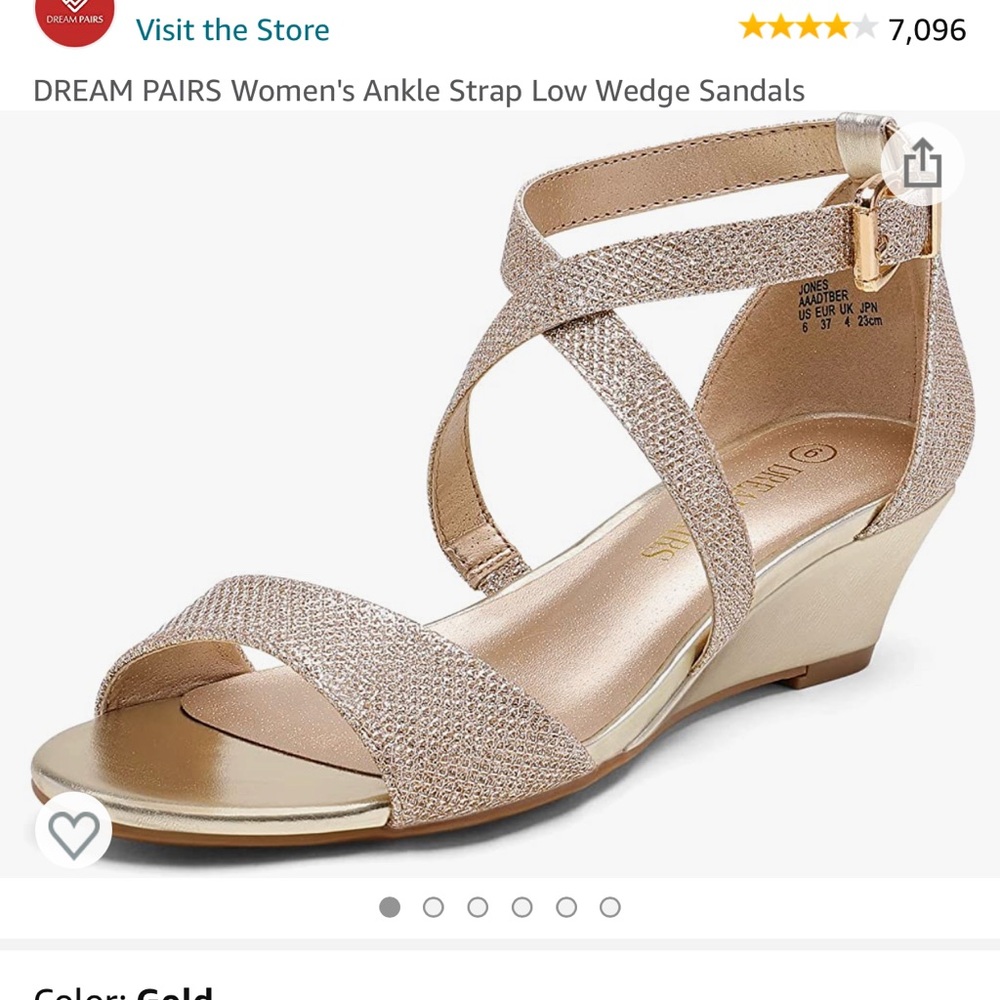 Gold bridesmaid shoes